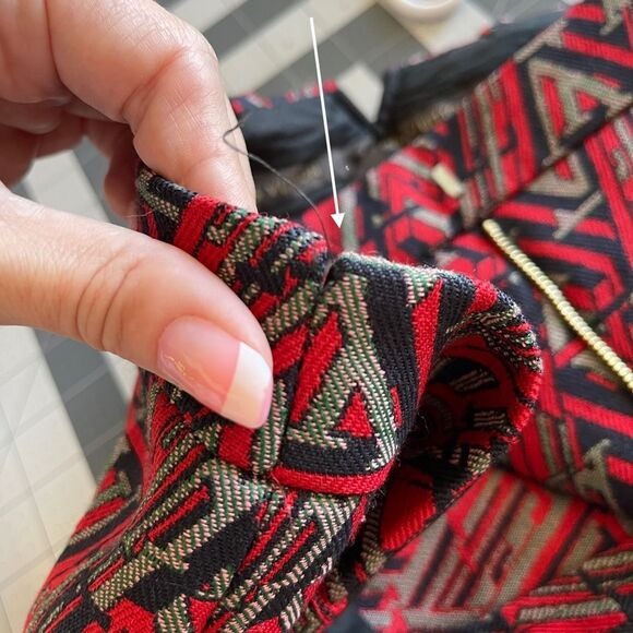 Louis Vuitton Red Multi Jacquard Logo Mid-Rise Straight Leg Pants SZ 40 Womens - Picture 16 of 16